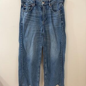 American Eagle Super High Rise Baggy Wide Leg Jeans Size 10